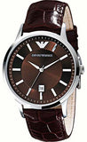 Emporio Armani Renato Classic Brown Dial Brown Leather Strap Watch For Men - AR2413 Buy Now By Emporio Armani