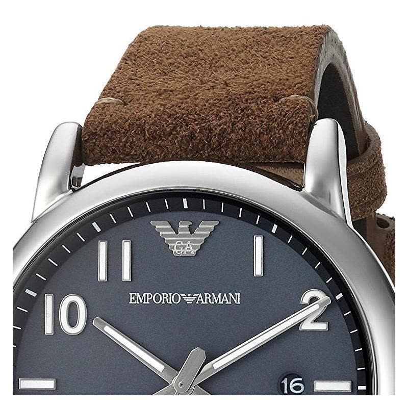 Emporio Armani Luigi Quartz Gray Dial Brown Leather Strap Watch For Men - AR11070 Buy Now By Emporio Armani