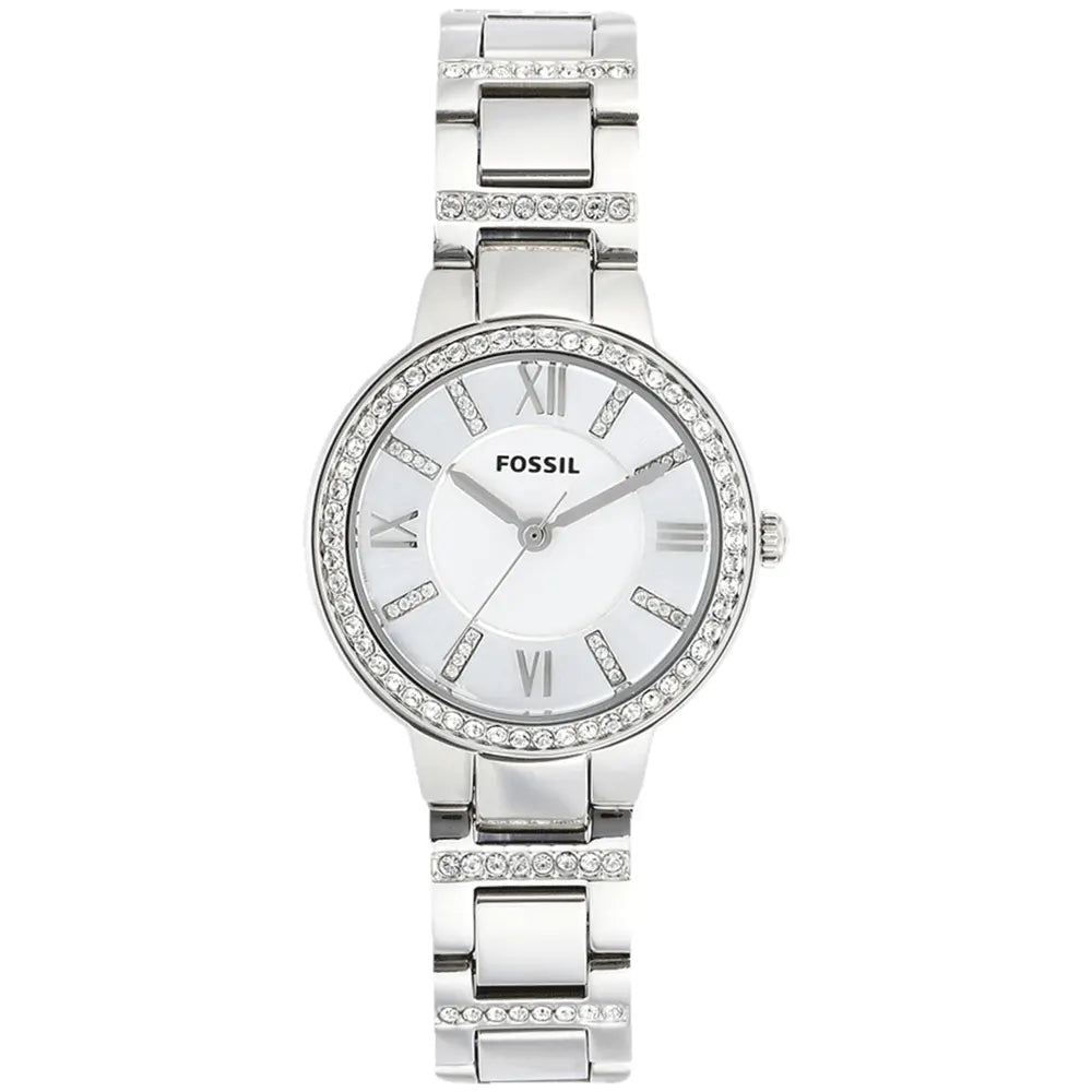 Fossil Virginia Silver Dial Silver Steel Strap Watch for Women - ES3282 Buy Now By Fossil