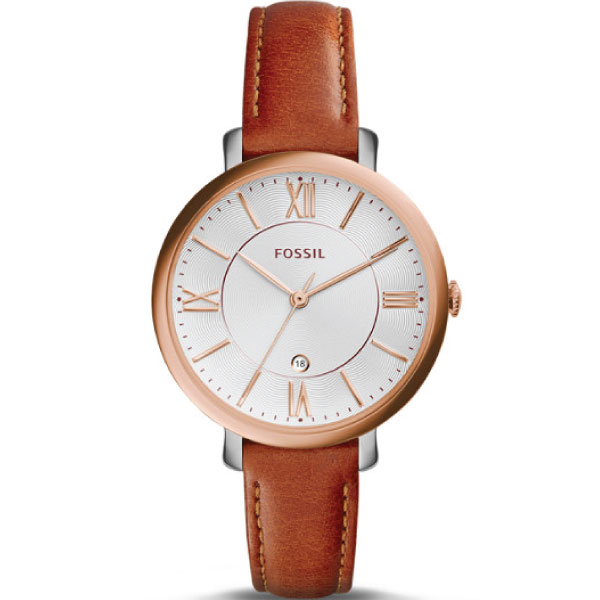 Fossil Jacqueline White Dial Brown Leather Strap Watch for Women - ES3842 Buy Now By Fossil