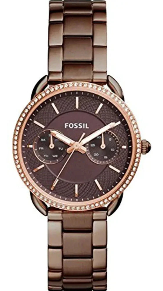 Fossil Tailor Analog Brown Dial Brown Steel Strap Watch for Women - ES4258 Buy Now By Fossil