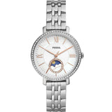 Fossil Jacqueline Multifunction Moonphase White Dial Silver Steel Strap Watch for Women - ES5164 Buy Now By Fossil