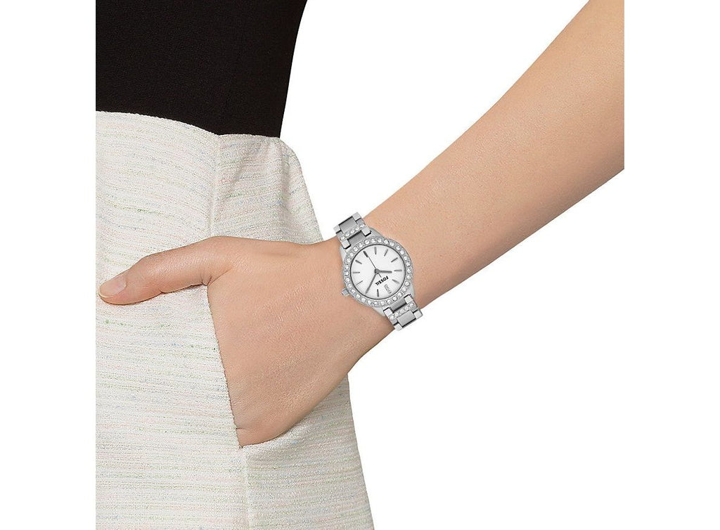 Fossil Jesse White Dial Silver Steel Strap Watch for Women - ES2362 Buy Now By Fossil