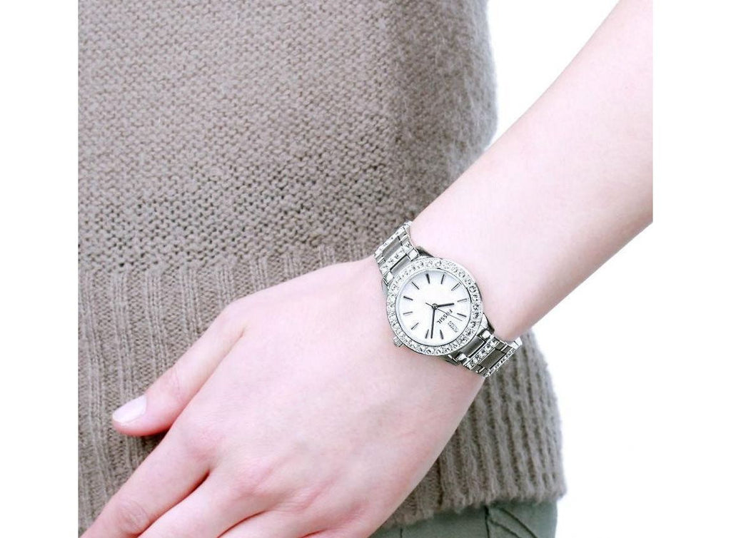 Fossil Jesse White Dial Silver Steel Strap Watch for Women - ES2362 Buy Now By Fossil