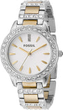 Fossil Jesse Crystals White Dial Two Tone Steel Strap Watch for Women - ES2409 Buy Now By Fossil