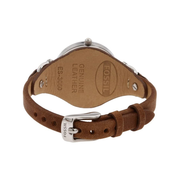 Fossil Georgia White Dial Brown Leather Strap Watch for Women - ES3060 Buy Now By Fossil