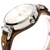 Fossil Georgia White Dial Brown Leather Strap Watch for Women - ES3060 Buy Now By Fossil