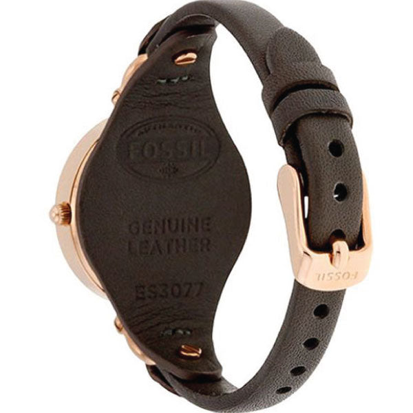 Fossil Georgia Smoke Grey Dial Grey Leather Strap Watch for Women - ES3077 Buy Now By Fossil