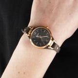 Fossil Georgia Smoke Grey Dial Grey Leather Strap Watch for Women - ES3077 Buy Now By Fossil