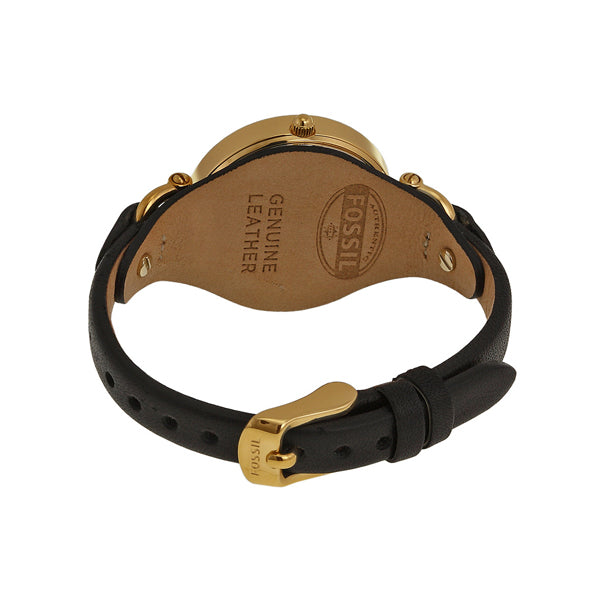 Fossil Georgia Black Dial Black Leather Strap Watch for Women - ES3148 Buy Now By Fossil