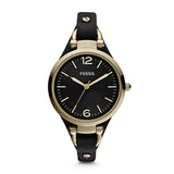 Fossil Georgia Black Dial Black Leather Strap Watch for Women - ES3148 Buy Now By Fossil