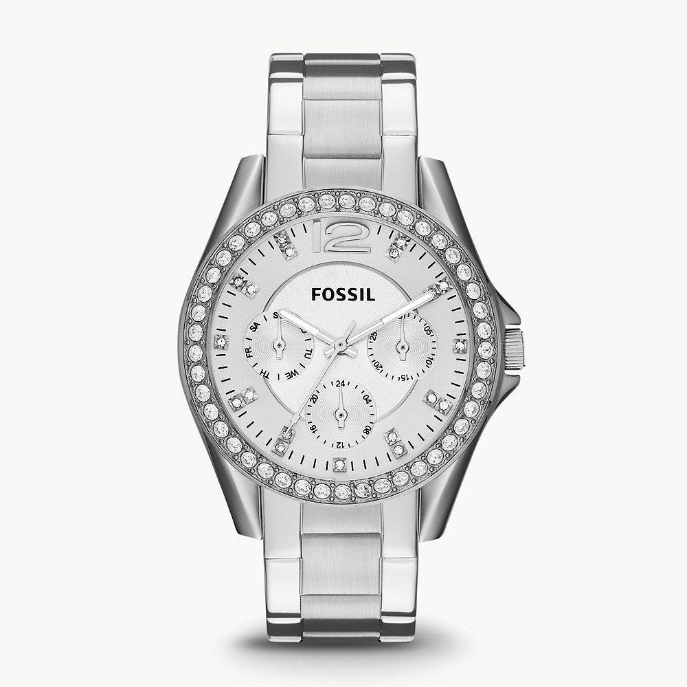 Fossil Riley Multifunction Silver Dial Silver Steel Strap Watch for Women - ES3202 Buy Now By Fossil