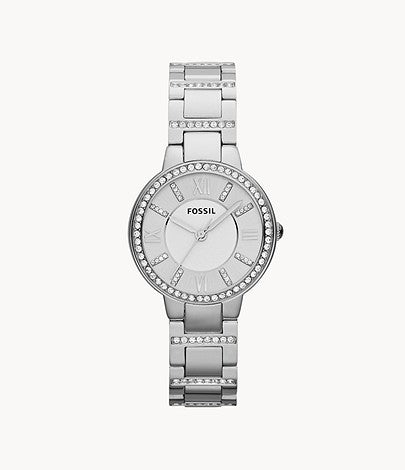 Fossil Virginia Silver Dial Silver Steel Strap Watch for Women - ES3282 Buy Now By Fossil