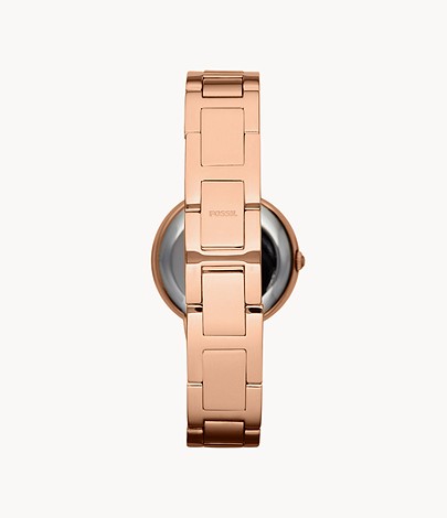 Fossil Virginia White Dial Rose Gold Steel Strap Watch for Women - ES3284 Buy Now By Fossil