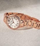 Fossil Virginia White Dial Rose Gold Steel Strap Watch for Women - ES3284 Buy Now By Fossil