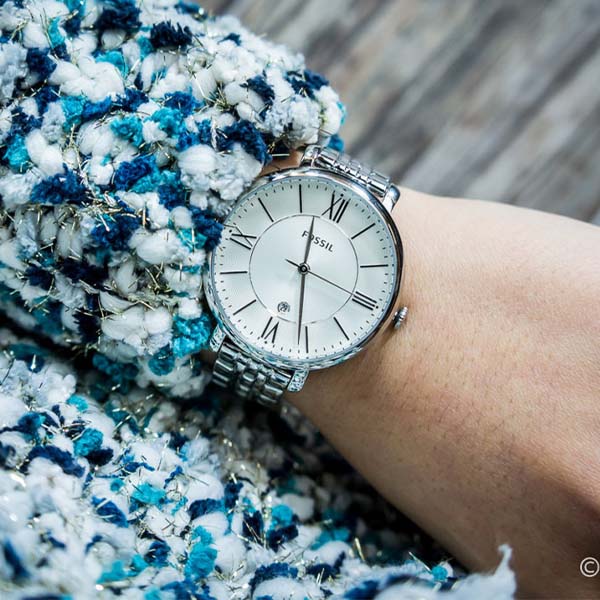 Fossil Jacqueline White Dial Silver Steel Strap Watch for Women - ES3433 Buy Now By Fossil