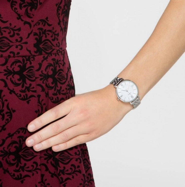 Fossil Jacqueline White Dial Silver Steel Strap Watch for Women - ES3433 Buy Now By Fossil