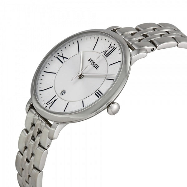 Fossil Jacqueline White Dial Silver Steel Strap Watch for Women - ES3433 Buy Now By Fossil