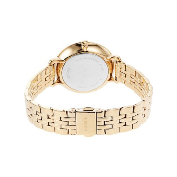 Fossil Jacqueline White Dial Gold Steel Strap Watch for Women - ES3434 Buy Now By Fossil