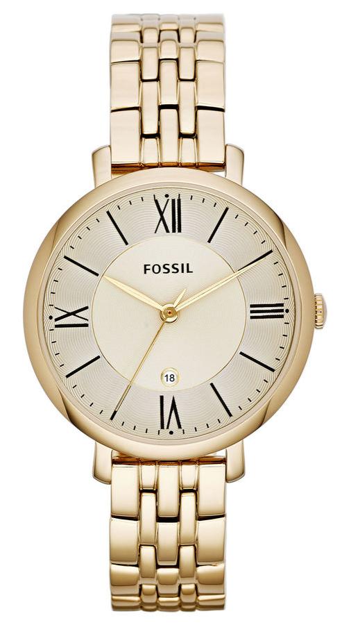 Fossil Jacqueline White Dial Gold Steel Strap Watch for Women - ES3434 Buy Now By Fossil