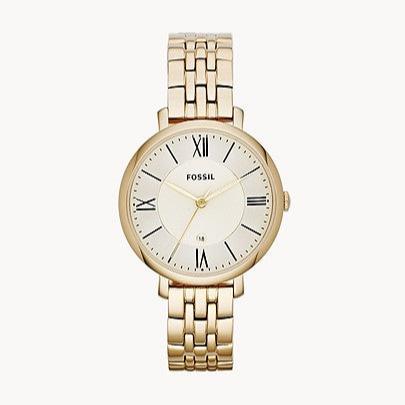 Fossil Jacqueline White Dial Gold Steel Strap Watch for Women - ES3434 Buy Now By Fossil