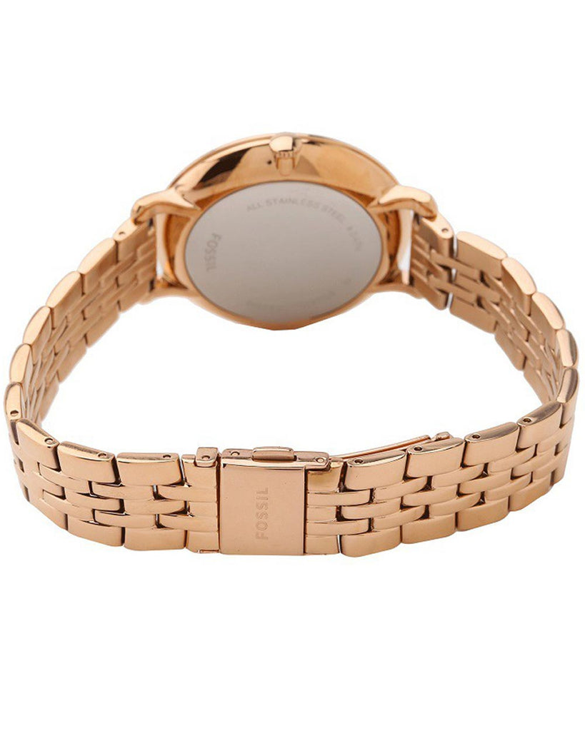 Fossil Jacqueline Rose Gold Dial Rose Gold Steel Strap Watch for Women - ES3435 Buy Now By Fossil