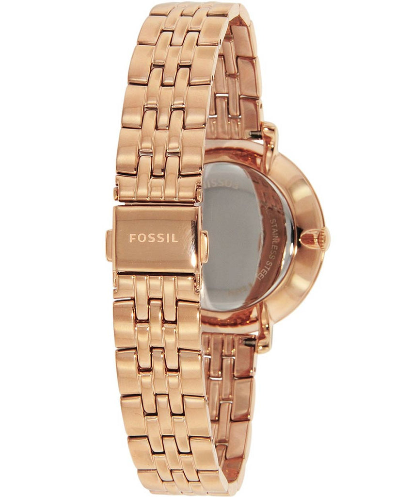 Fossil Jacqueline Rose Gold Dial Rose Gold Steel Strap Watch for Women - ES3435 Buy Now By Fossil