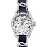 Fossil Riley White Dial Blue Leather Strap Watch for Women - ES3464 Buy Now By Fossil