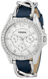 Fossil Riley White Dial Blue Leather Strap Watch for Women - ES3464 Buy Now By Fossil