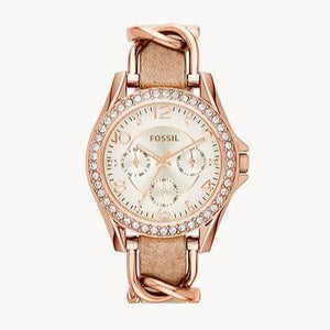 Fossil Riley White Dial Sand Leather Strap Watch for Women - ES3466 Buy Now By Fossil