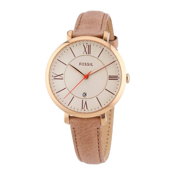 Fossil Jacqueline White Dial Brown Leather Strap Watch for Women - ES3487 Buy Now By Fossil