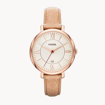 Fossil Jacqueline White Dial Brown Leather Strap Watch for Women - ES3487 Buy Now By Fossil