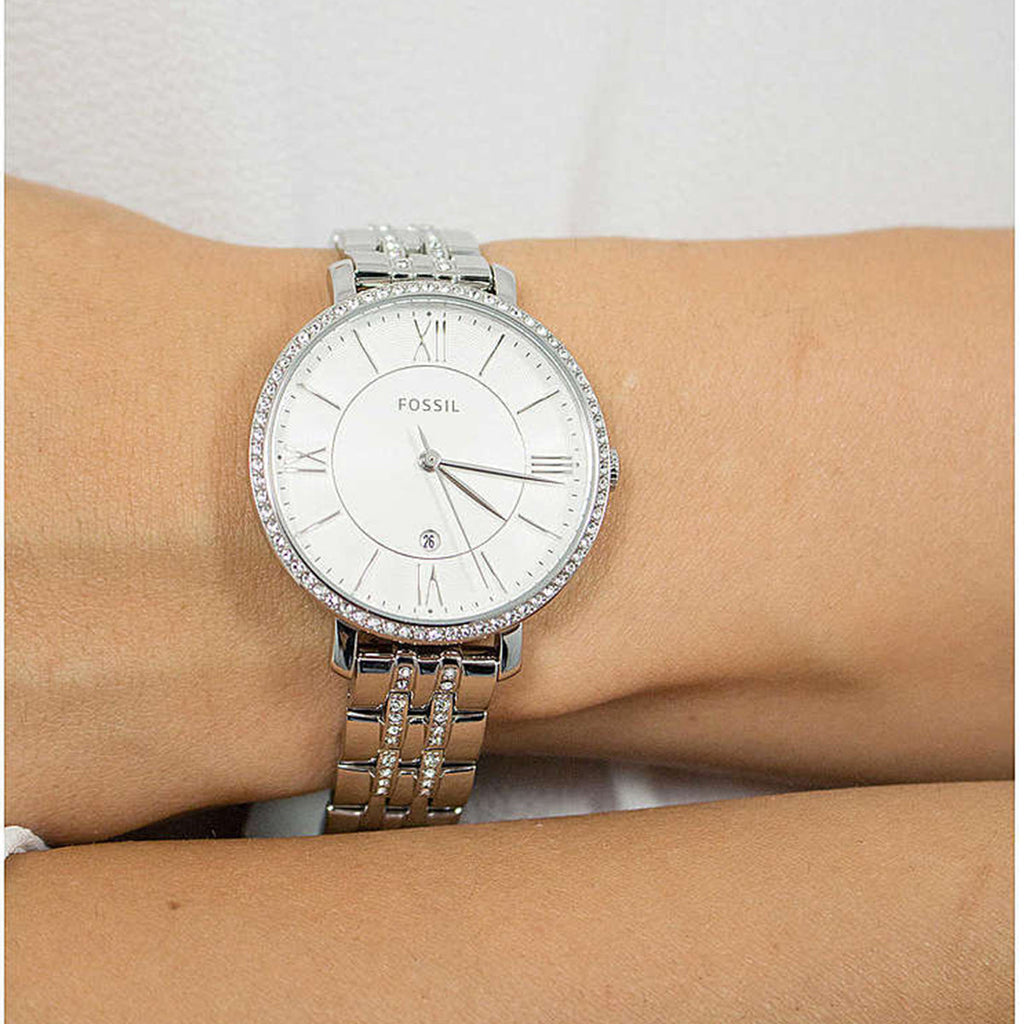 Fossil Jacqueline White Dial Silver Steel Strap Watch for Women - ES3545 Buy Now By Fossil