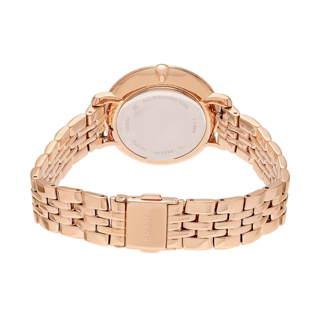 Fossil Jacqueline Rose Gold Dial Rose Gold Steel Strap Watch for Women - ES3546 Buy Now By Fossil