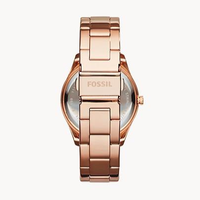 Fossil Stella Rose Gold Dial Rose Gold Steel Strap Watch for Women - ES3590 Buy Now By Fossil