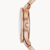 Fossil Stella Rose Gold Dial Rose Gold Steel Strap Watch for Women - ES3590 Buy Now By Fossil