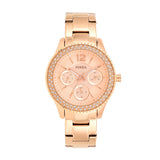 Fossil Stella Rose Gold Dial Rose Gold Steel Strap Watch for Women - ES3590 Buy Now By Fossil