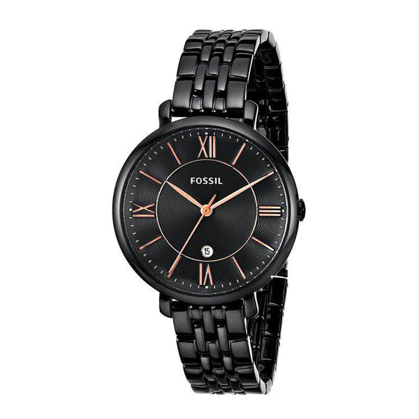 Fossil Jacqueline Black Dial Black Mesh Bracelet Watch for Women - ES3614 Buy Now By Fossil