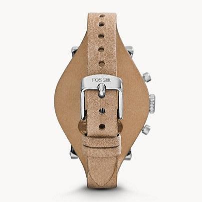 Fossil Boyfriend Chronograph White Dial Brown Leather Strap Watch for Women - ES3625 Buy Now By Fossil
