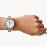 Fossil Boyfriend Chronograph White Dial Brown Leather Strap Watch for Women - ES3625 Buy Now By Fossil