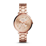 Fossil Jacqueline Rose Gold Dial Rose Gold Steel Strap Watch for Women - ES3665 Buy Now By Fossil