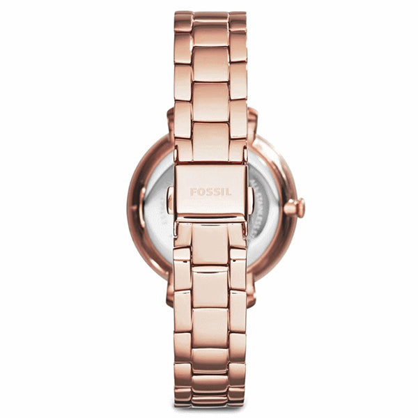 Fossil Jacqueline Rose Gold Dial Rose Gold Steel Strap Watch for Women - ES3665 Buy Now By Fossil