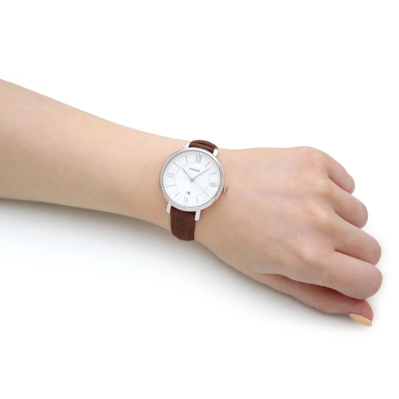 Fossil Jacqueline White Dial Brown Leather Strap Watch for Women - ES3708 Buy Now By Fossil