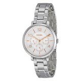 Fossil Jacqueline Multifunction White Dial Silver Steel Strap Watch for Women - ES3738 Buy Now By Fossil