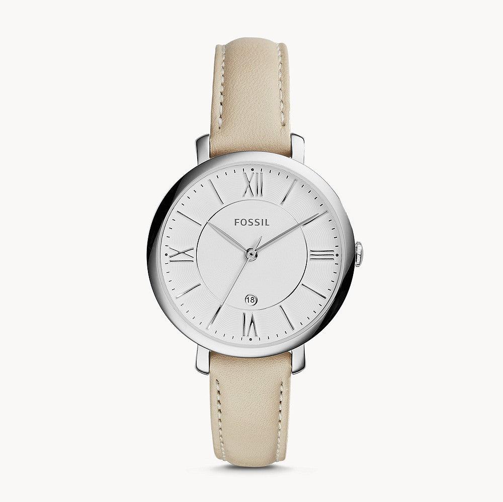 Fossil Jacqueline White Dial Beige Leather Strap Watch for Women - ES3793 Buy Now By Fossil