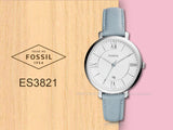 Fossil Jacqueline White Dial Light Blue Leather Strap Watch for Women - ES3821 Buy Now By Fossil