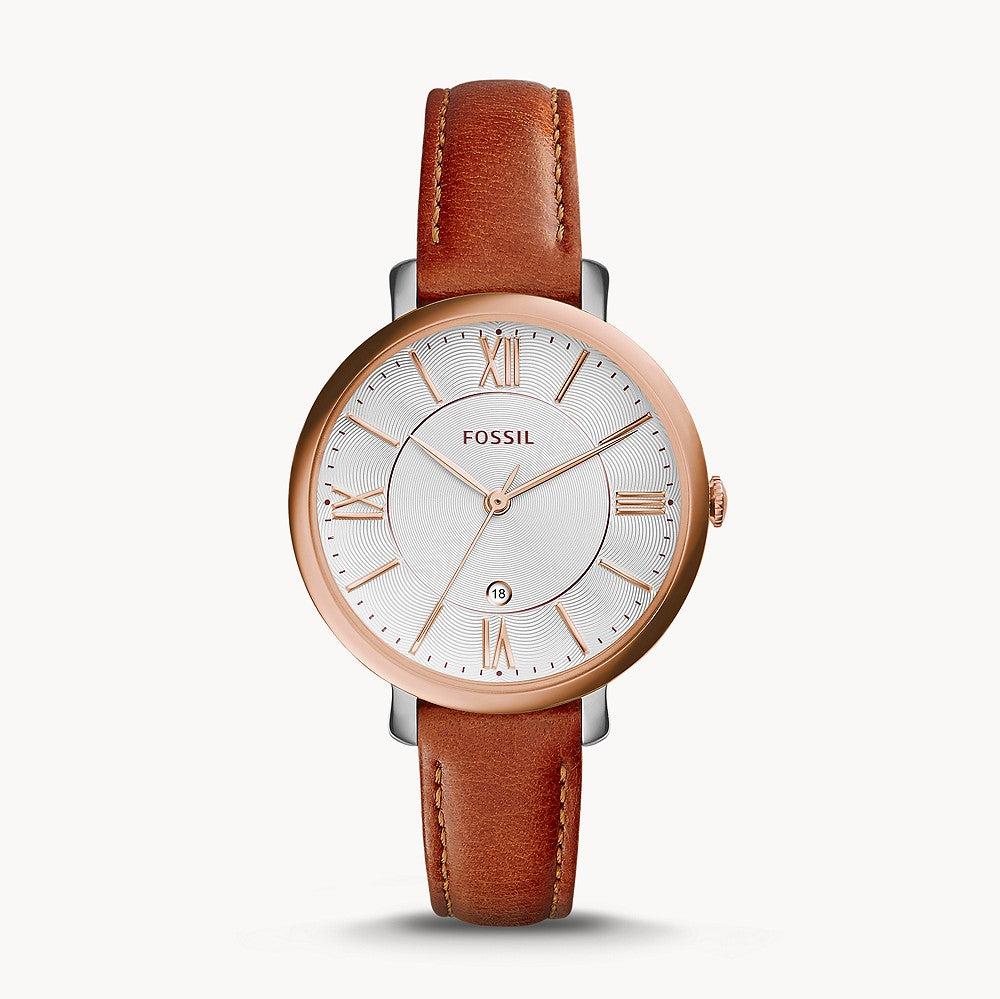 Fossil Jacqueline White Dial Brown Leather Strap Watch for Women - ES3842 Buy Now By Fossil