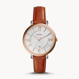 Fossil Jacqueline White Dial Brown Leather Strap Watch for Women - ES3842 Buy Now By Fossil