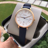 Fossil Jacqueline White Dial Blue Leather Strap Watch for Women - ES3843 Buy Now By Fossil