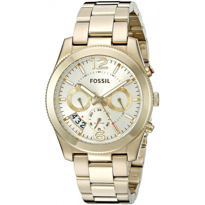 Fossil Boyfriend Gold Dial Gold Steel Strap Watch for Women - ES3884 Buy Now By Fossil